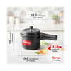 Prestige Svachh Pressure Cooker 3 L | Gas Stovetop Compatible | Induction Compatible Base