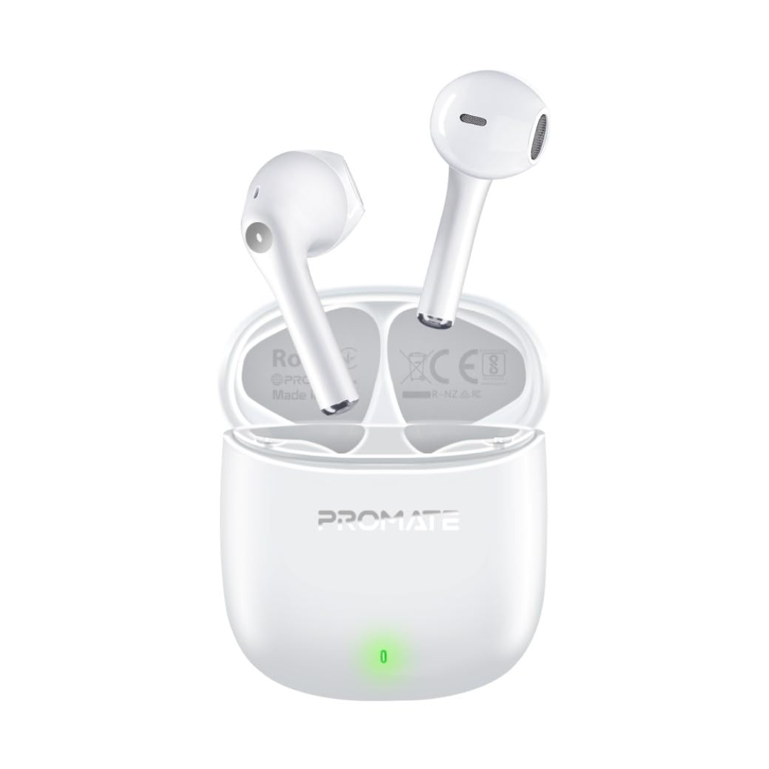 Promate Lima True Wireless Earbuds - White Color 