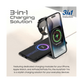 Promate AuraFold-Trio 15W - Wireless Charger - 3-in-1 Charging Solution