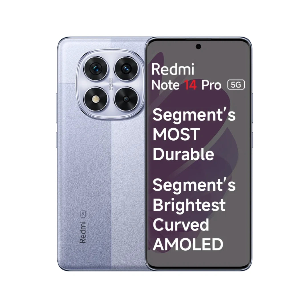 Redmi note 14 Pro 5G | 3D Curved AmOLED Display | MediaTek 7300 Ultra Chipset | 5500mAh Si/C Battery | Triple Camera Mobile