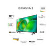 Sony 55 inches BRAVIA 2 4K Ultra HD Smart LED Google TV | 4K Processor X1 Graphics processor | Dolby Audio 20 Watts | 178 Degrees Viewing Angle