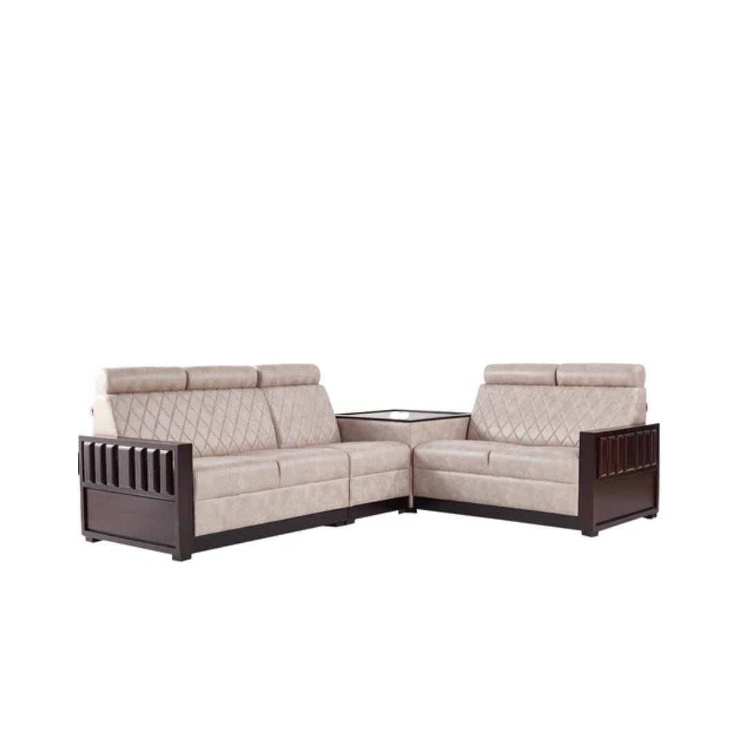 Goodwood Rustic Pro | RUBBER WOOD |  6-Seater | CORNER SOFA |