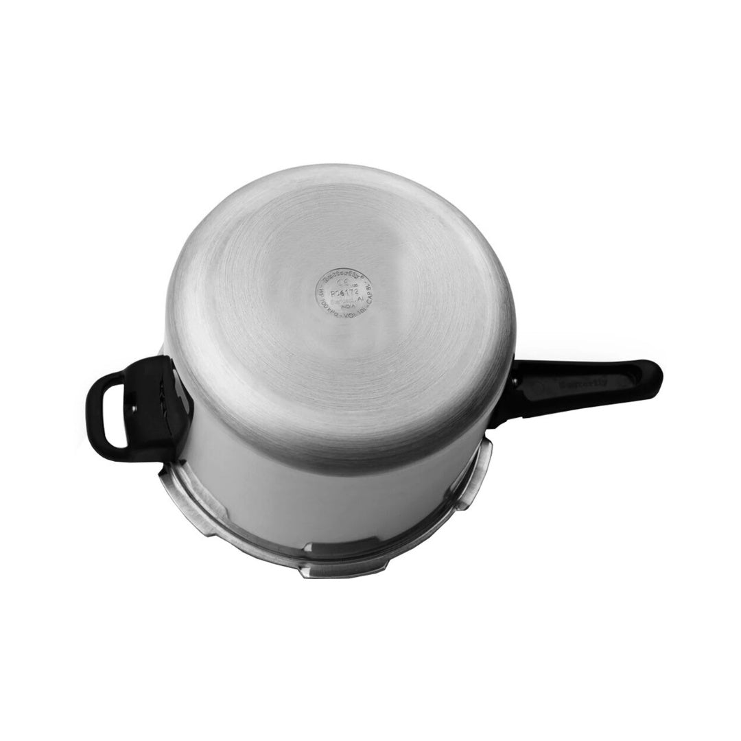 Butterfly Standard Aluminium Outer Lid Pressure Cooker, 10 Litre | Made of: Aluminium | With Induction Bottom | Lid Type: Outer Lid