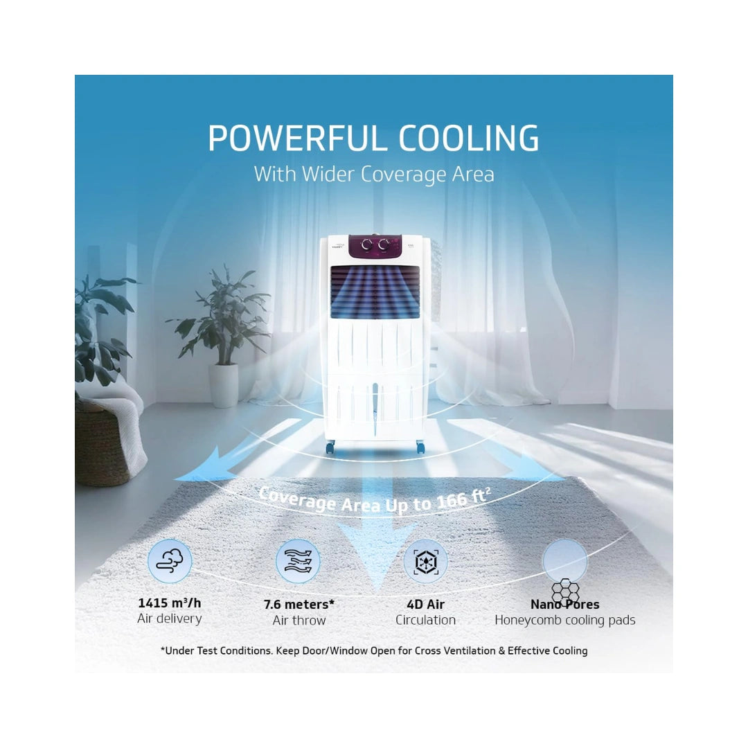 V-Guard Air cooler| Powerful Cooling | 22 L Tank Capacity |