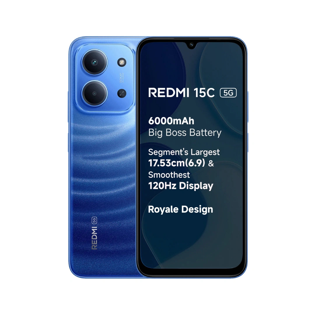 Redmi 15C 5G | MediaTek Dimensity 6300 | Hyper OS | 50MP Main Camera | 8MP Front Camera | 6000mAh Battery