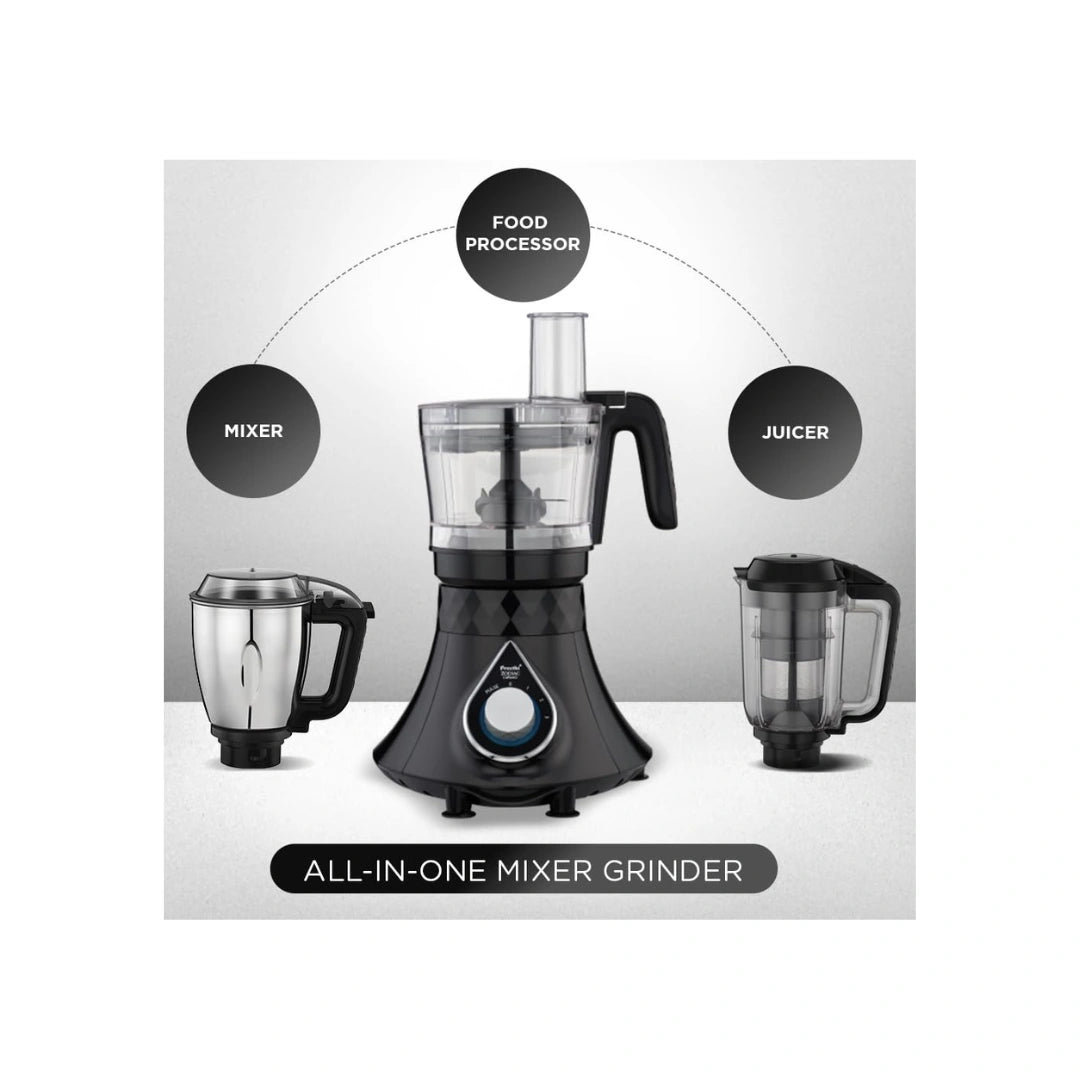 Preethi Zodiac Cosmo MG 236 Mixer Grinder 750-Watt 5 Jars | Hands-free grinding
