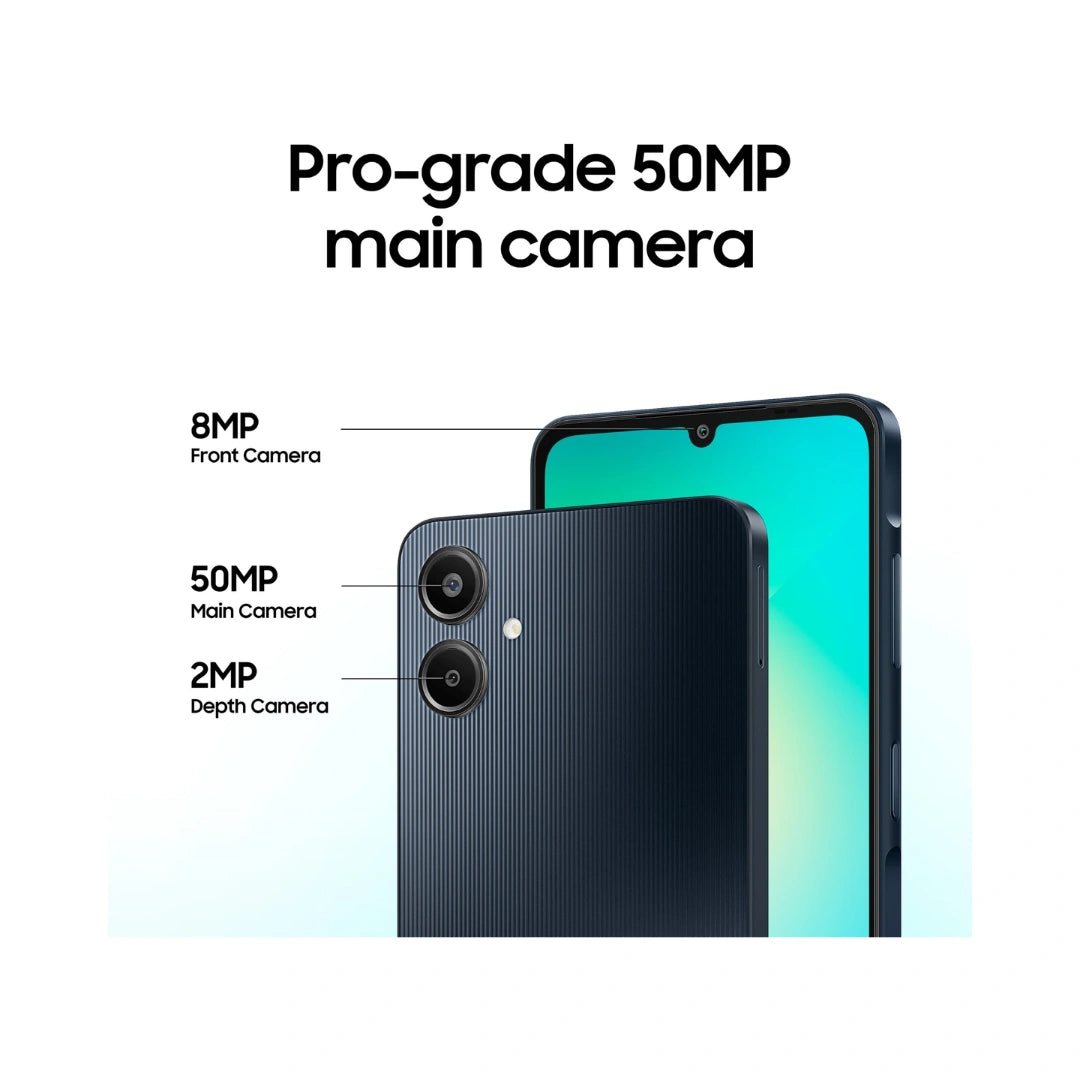 Samsung Galaxy A06 | 50 MP Main Camera| Upto 8GB RAM with RAM Plus | MediaTek Helio G85| 5000mAh Battery| Fingerprint Sensor