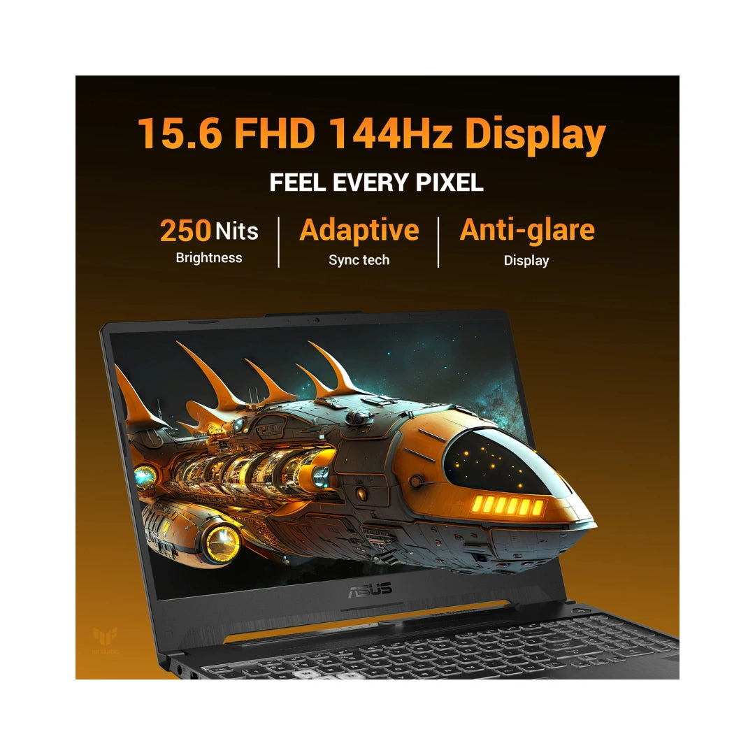 ASUS TUF Gaming A15 | 15.6 inch Display | 16:9 Aspect Ratio | 144Hz Refresh Rate | AMD Ryzen™ 7 170 Processor | 16GB/512GB/SSD | AMD Radeon™ Graphics | 720P HD Web Camera | McAfee® 1 year
