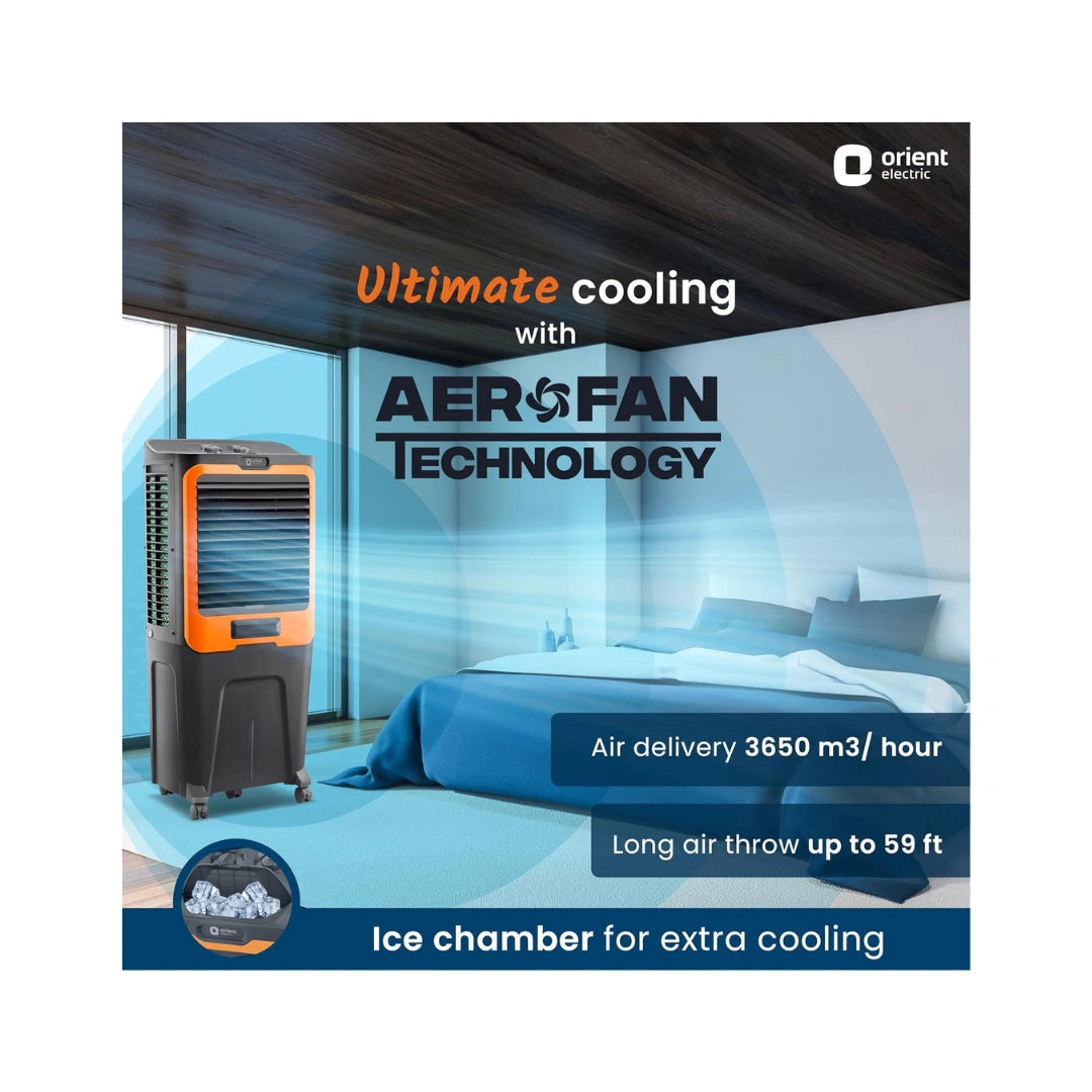 Orient Electric Desert Air Cooler | POWERFUL AIR DELIVERY | LONGEST AIR THROW |  QUICK COOLING WITH ICE CHAMBER | LARGE TANK CAPACITY