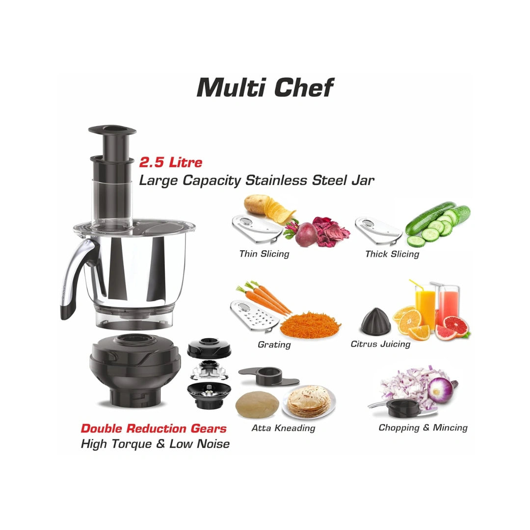 Vidiem VSTAR ADC MIXER GRINDER WITH 5 JARS | Fully Enclosed Di-Electric Motor |  Air Pump System