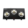 Butterfly Trio 3 Burner Glass Manual Gas Stove | Brass Burner |  Type - Manual Gas Stove | Body Material - Glass