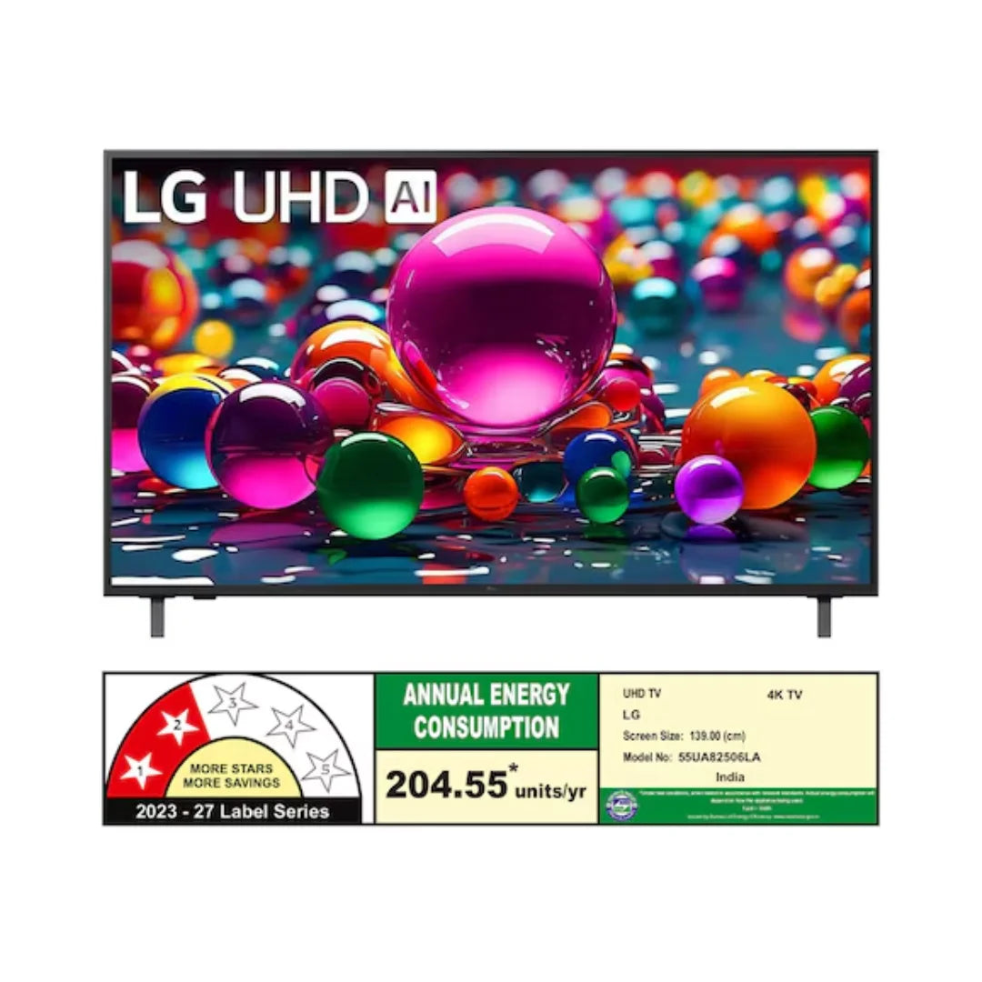 LG 55 inch 55UA82506LA.ATR Smart TV | 4K UHD Display | 60Hz Refresh Rate | webOS 25 | α7 AI Processor 4K Gen8 | α7 AI Sound Pro