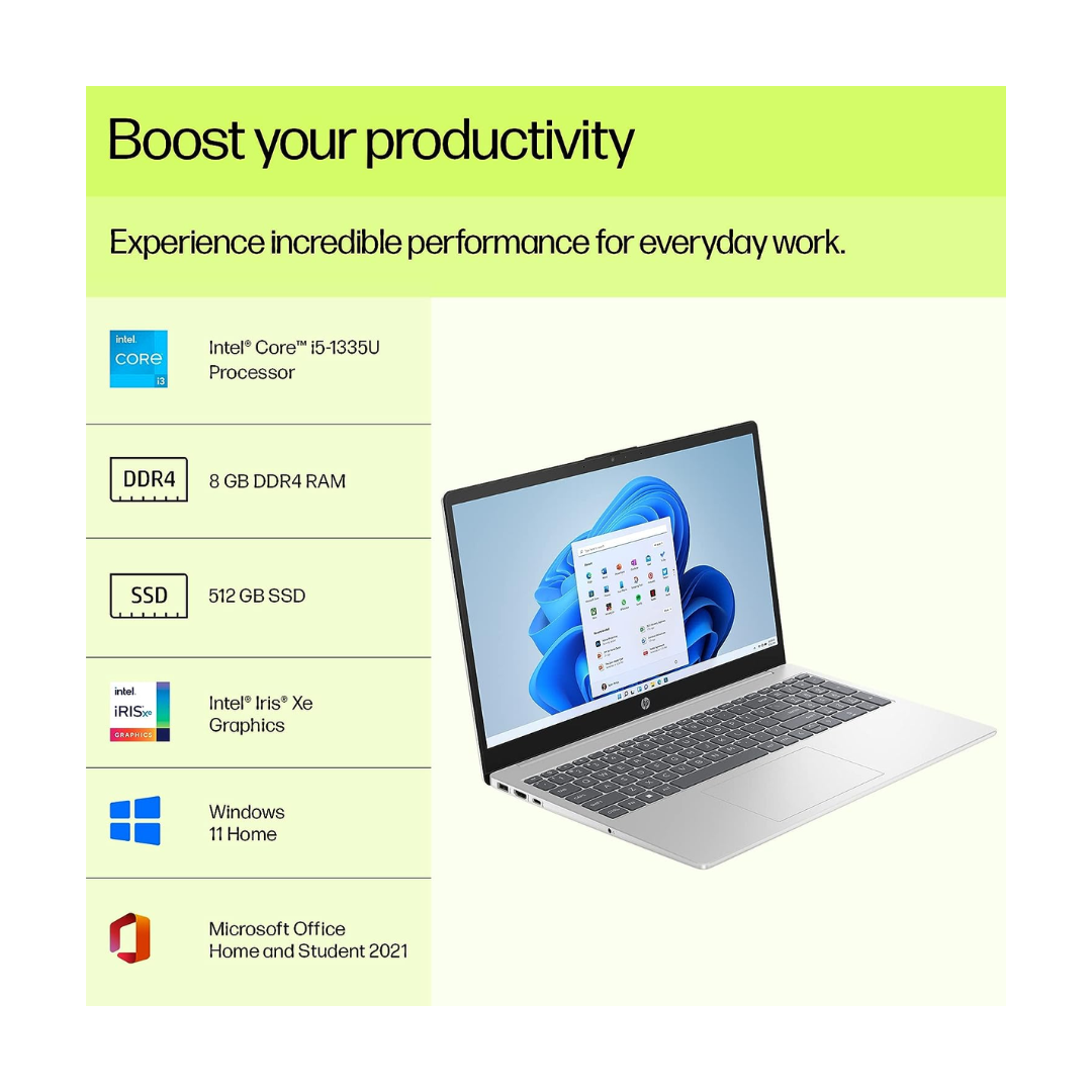 HP 15-FD0011TU - Laptop - Intel Core i5-1335U Processor