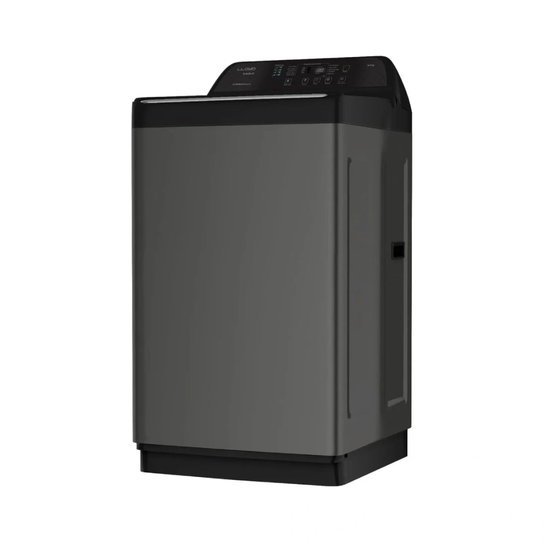 LLOYD 8 Kg 5 Star Fully Automatic Top Load Washing Machine | 8 i-Sense Technology | Puro Drum | Soft Close Glass Lids | Zero (Low) Pressure Technology