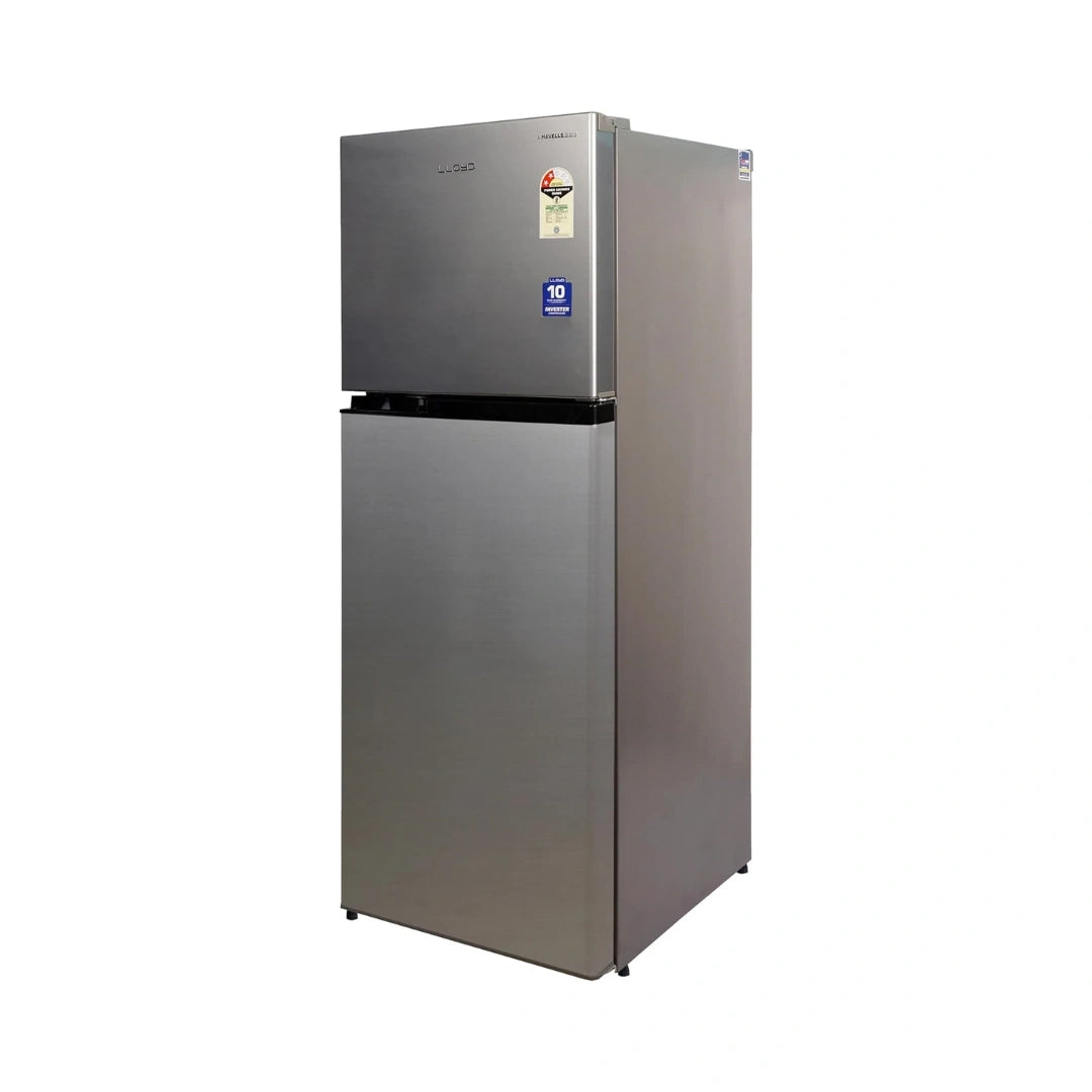 LLOYD | 240 L 2 Star | Metallic Silver Frost Free | Double Door Refrigerator | Inverter Compressor | Auto Deforest functionFrost Free Refrigerator |