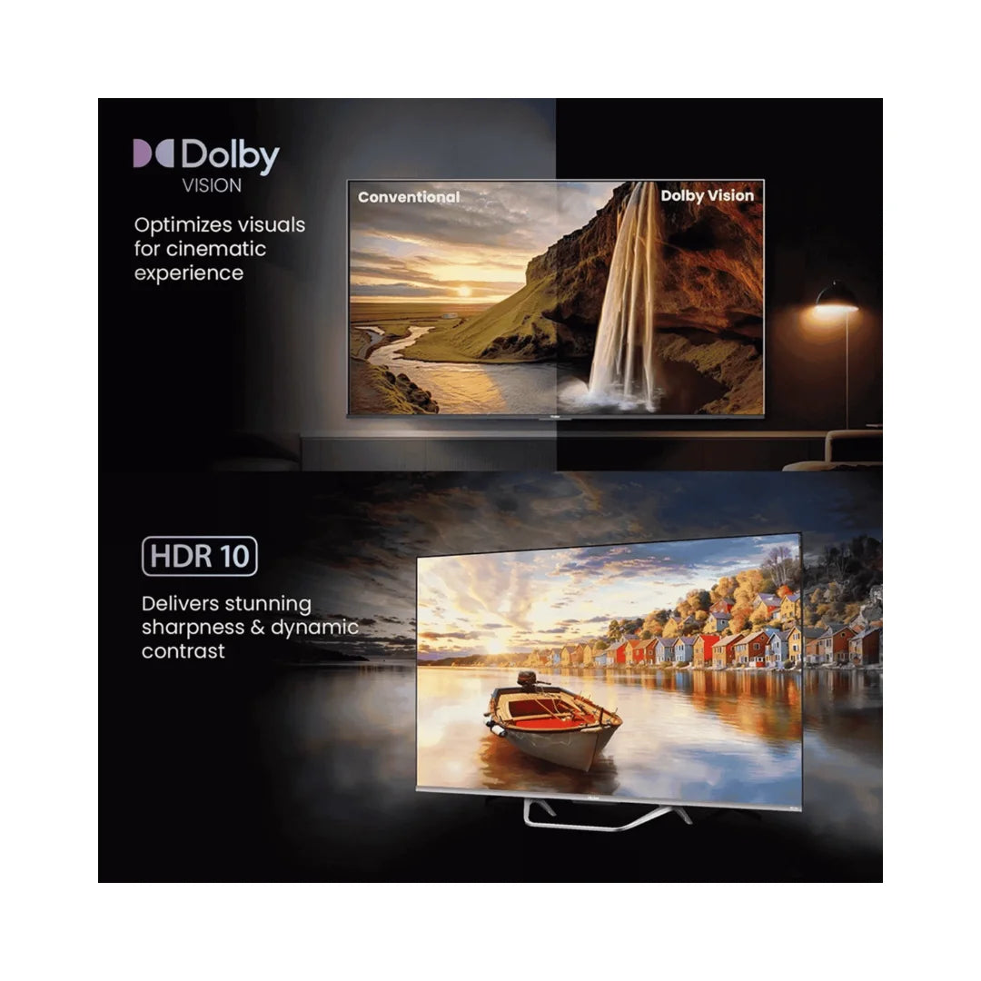 Haier 85 inch (85S800QT) Smart TV | QLED Display | Google TV | Dolby Digital Decoder | Stereo Speaker Type