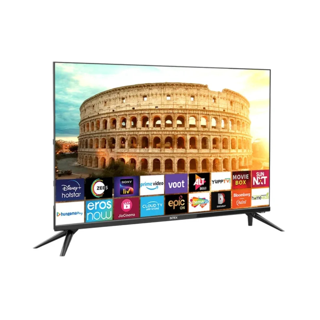 INTEX 43 inch SFF4312 DO LED TV | Full HD Display with 1920 x 1080 Resolution | Powerful Speakers with Supreme Sound | Quad-Core A53 CPU