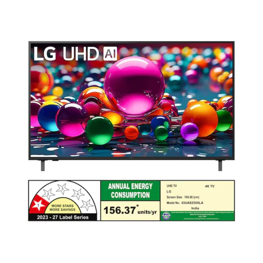 LG 43 inch 43UA82506LA.ATR Smart TV | α7 AI Processor 4K Gen8 Picture Processor | α7 AI Sound Pro | 60Hz Refresh Rate