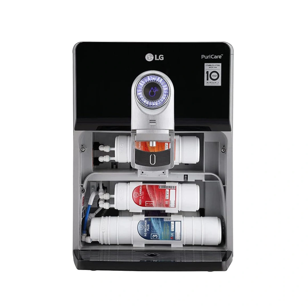 LG 8L RO+Mineral Booster Water Purifier with Steel Tank, Black |  RO, Mineral Booster |