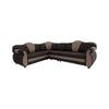 Chikkana Button Corner Sofa  | Rubber Wood |  Seating Capacity 2+1+1(Corner) |