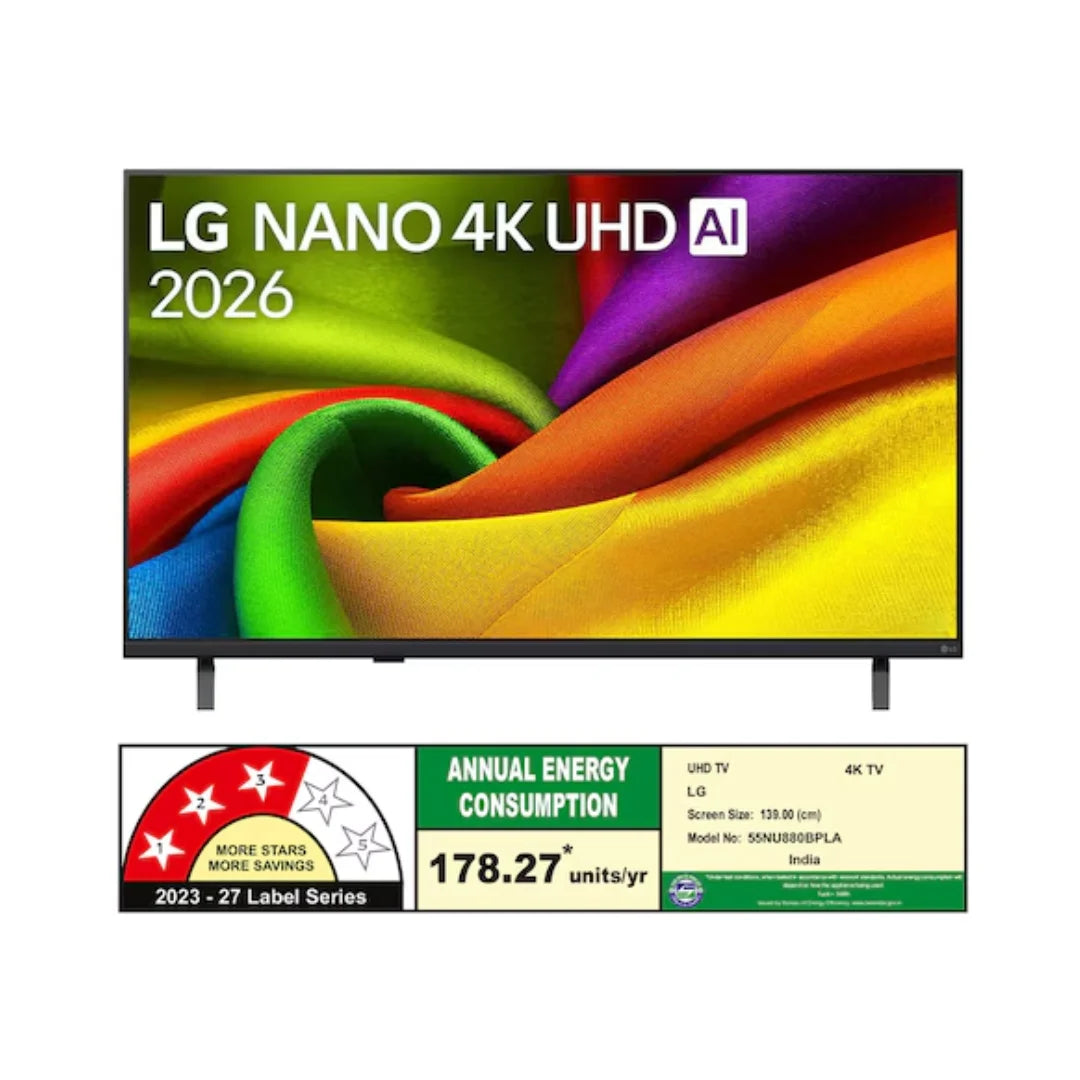 LG 55 inch 55NU880BPLA.ATR Smart TV | 4K Ultra HD Display | Alpha 7 AI Processor 4K Gen9 | webOS 26 | AI Sound Pro |