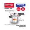 Prestige Svachh Deluxe Alpha 5.5 Litre Stainless Steel Outer Lid Pressure Cooker | Unique Pressure Indicator | Controlled Gasket-Release System