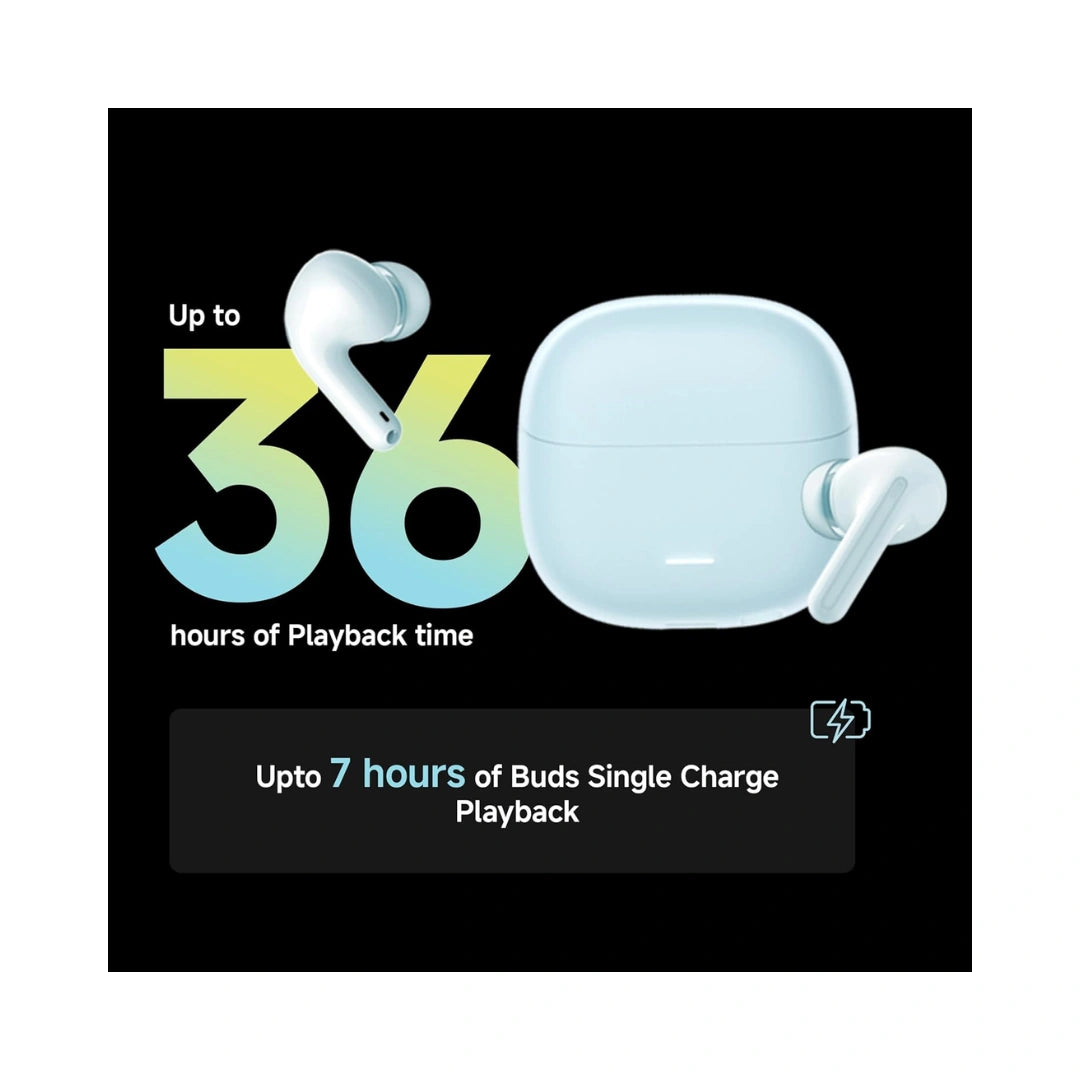 Redmi Buds 5C TWS | Bluetooth v5.3 | On-Device Touch Control | 12.4mm Dynamic Drivers | Active Noise Cancellation | 36hrs Playback | IP54 Water Resistance