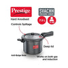 Prestige Svachh Hard Anodised Aluminium Outer Lid Pressure Cooker, 7.5 Litre, Black | Durable Handles for Better Grip | Controlled Gasket System