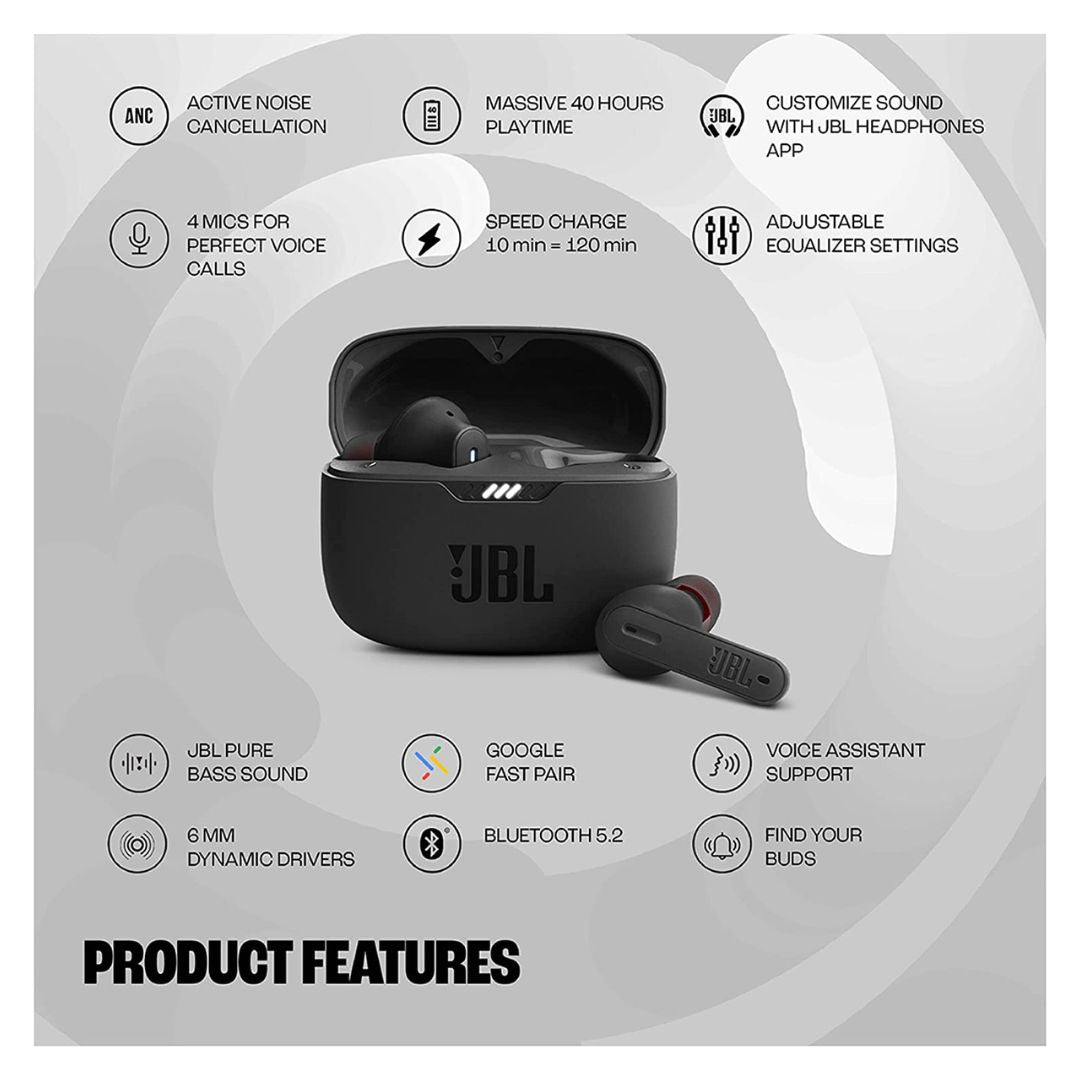 JBL Tune 230NC TWS | Active Noise Cancellation | 40 hrs Playtime | Perfect Voice For Calls