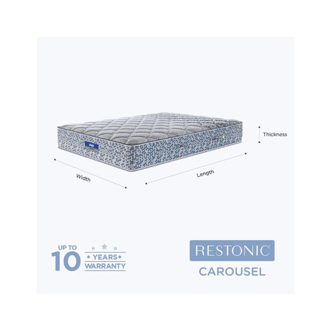 Peps Restonic Carousel 6 inch Pocketed Spring Mattress with Free Pillow