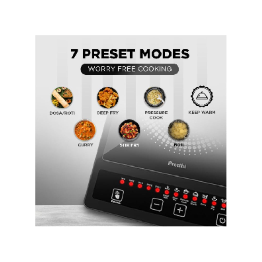 Preethi Induction Cook Top | Power (Wattage) 2100 W | Induction Cooktop