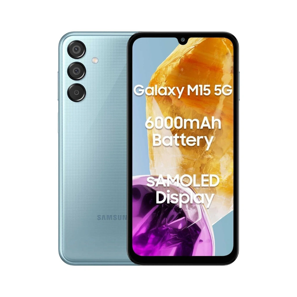 Samsung Galaxy M15 5G |  6.5 inches Super AMOLED Display | Mediatek Dimensity 6100+ | 50MP Triple Rear Camera| 13MP Front Camera | 6000mAh Battery
