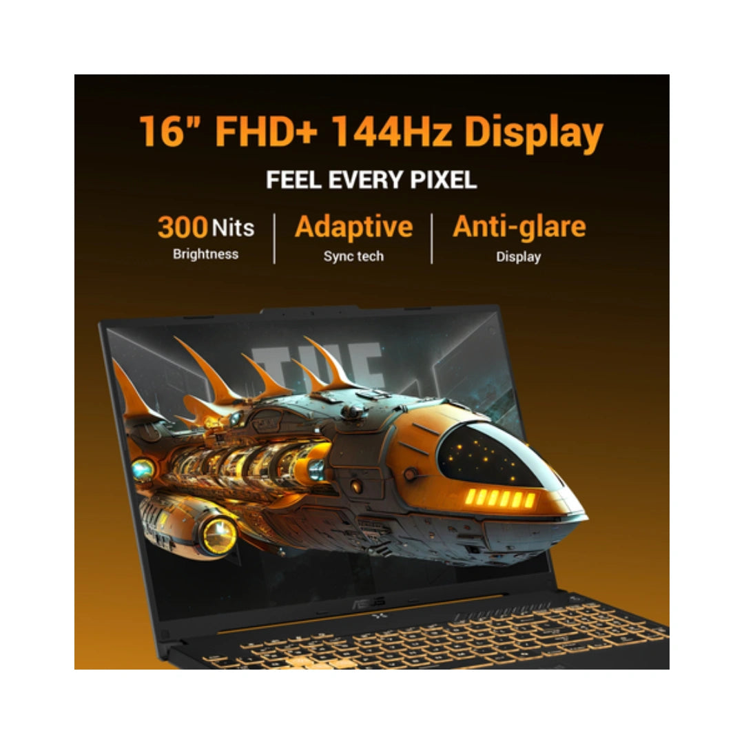 ASUS TUF Gaming A16 FA607NUQ-RL208W | AMD Ryzen™ 7 170 Processor | 8GB DDR5-4800 SO-DIMM RAM | 512GB PCIe® 4.0 NVMe™ M.2 SSD | 40.64cms (16) FHD+ Display | AMD Radeon™ Graphics
