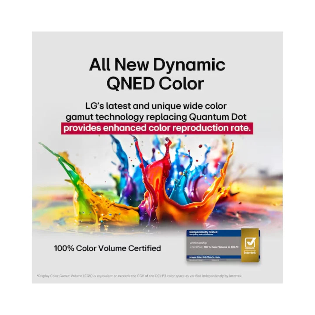 LG 55 inch 55QNED8GA6A.ATR Smart TV | 4K QNED MiniLED Display | 4K Ultra HD (3,840 x 2,160) Resolution | webOS 25 | α8 AI Sound Pro