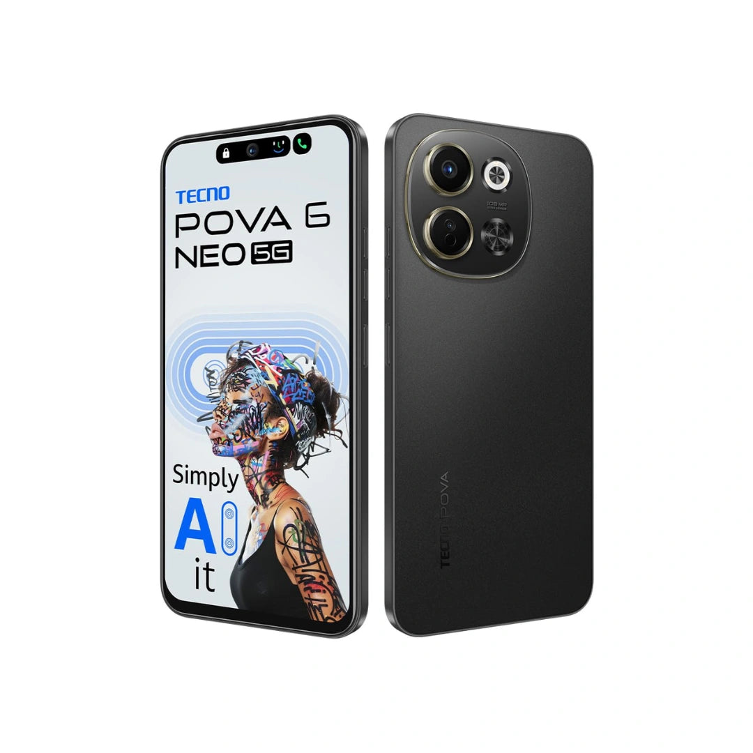 Tecno POVA 6 NEO 5G  | Advanced AI Features | 108MP Ultra Clear AI Camera | D6300 Powerful Processor | 5 Year Lag Free Fluency | 5000 mAh Battery | in Built Infrared and NFC