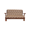 Heritage Valli 3 + 1 + 1 Teakwood Sofa | Premium Fabric | Frame Material : Teak Wood |