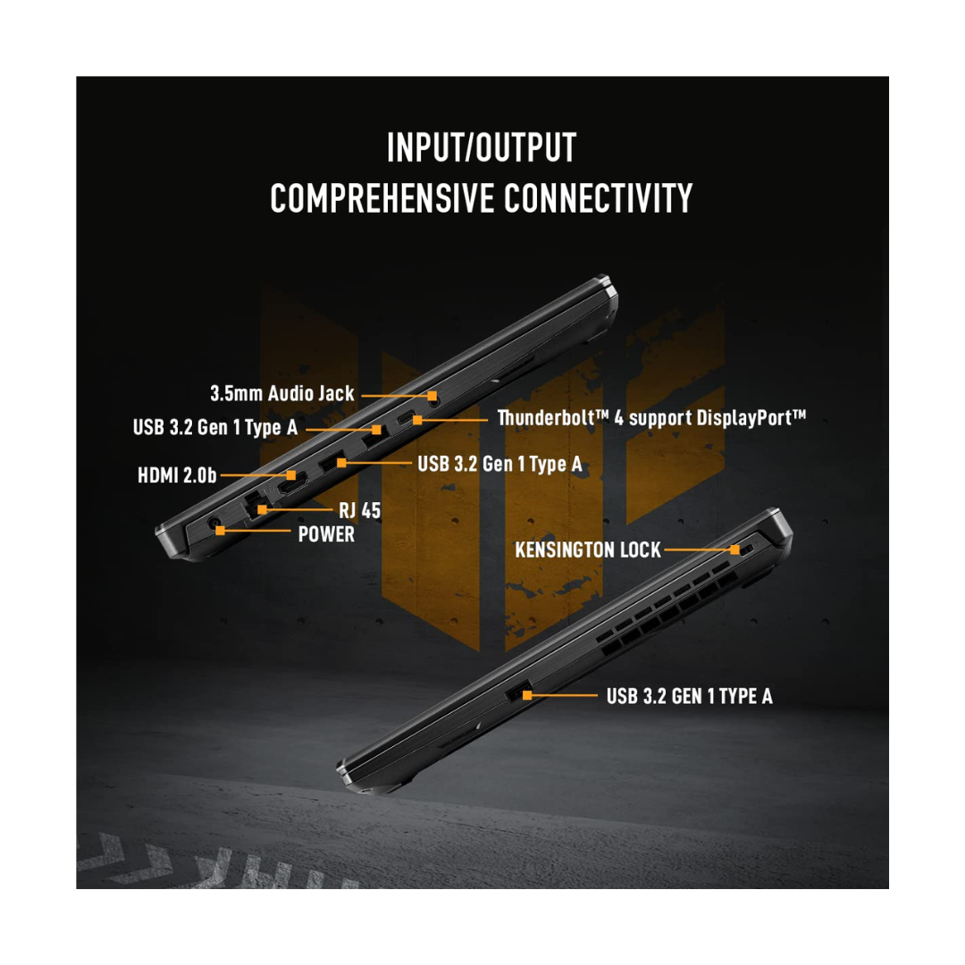 Asus TUF Gaming F15 Laptop - Input and Output Connectivity