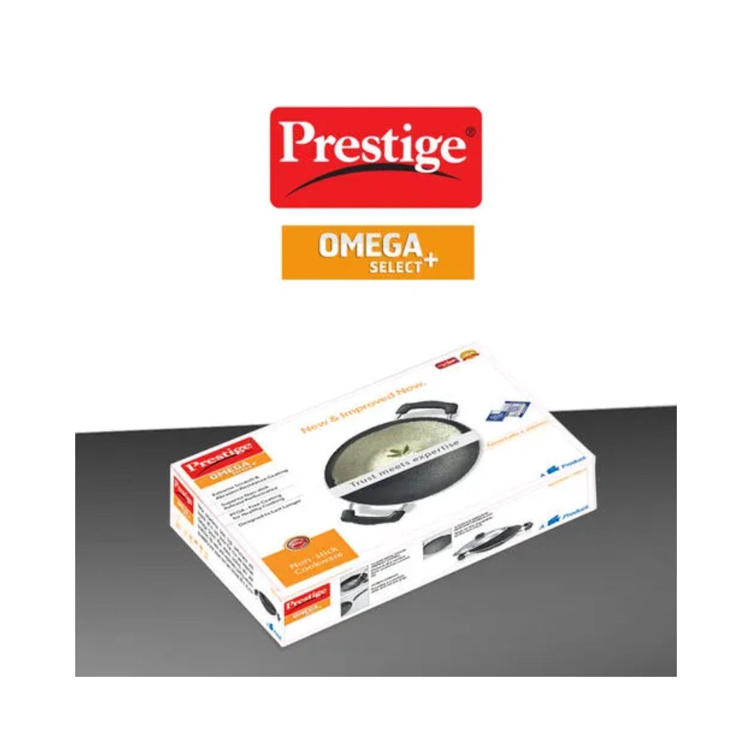 Prestige Omega Select Plus Aluminium Appachetty | Made Of Aluminium | Non-Stick Dishwasher Safe | Lid Included