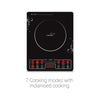V-Guard Induction | Rapid and energy-efficient heating | Feather Touch Controls | 8 Preset Cooking Modes | High/Low Voltage Protection