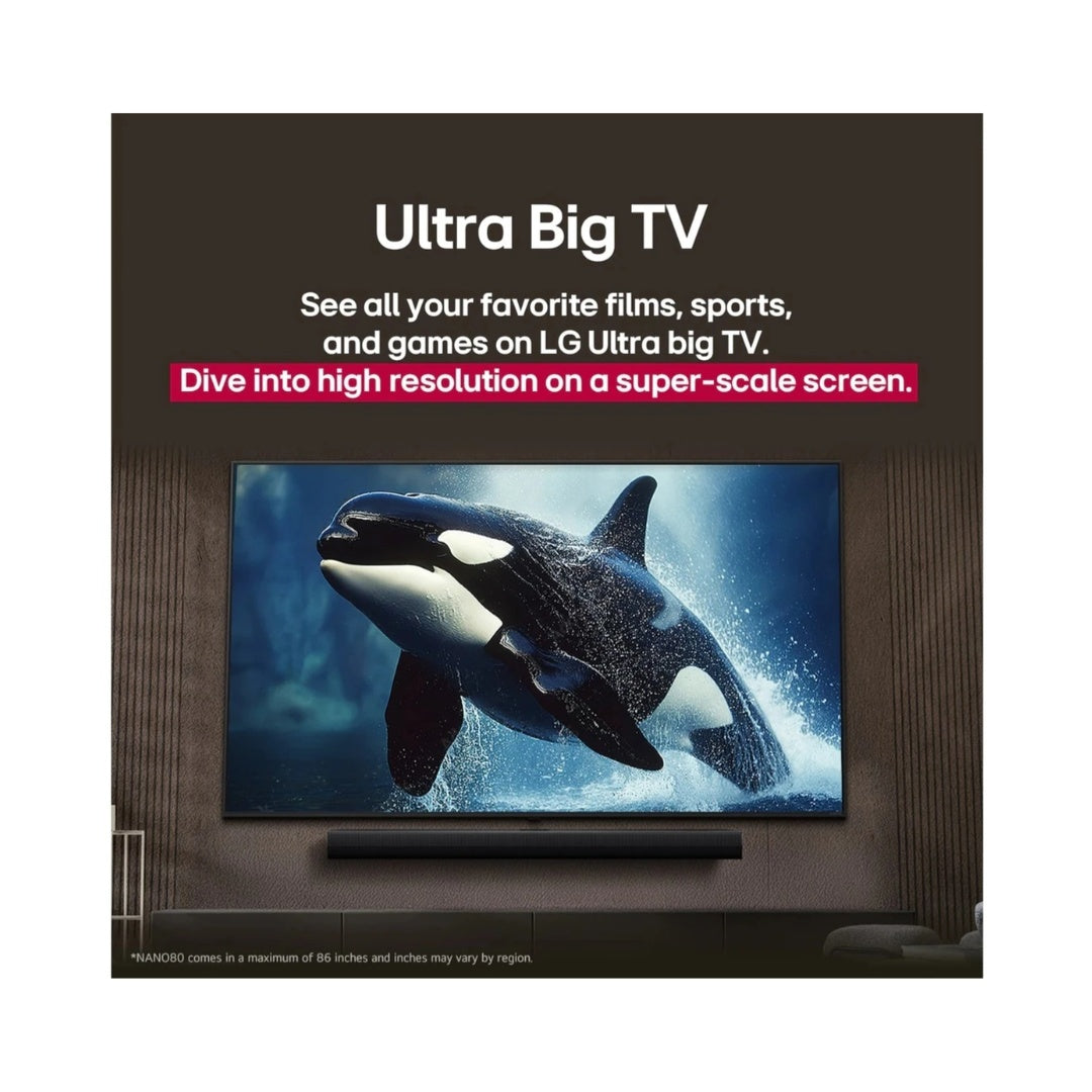 LG 189 cm (75) NanoCell TV |  AI Brightness Control  | Dolby Atmos | Game Optimizer |  60 Hz refresh rate