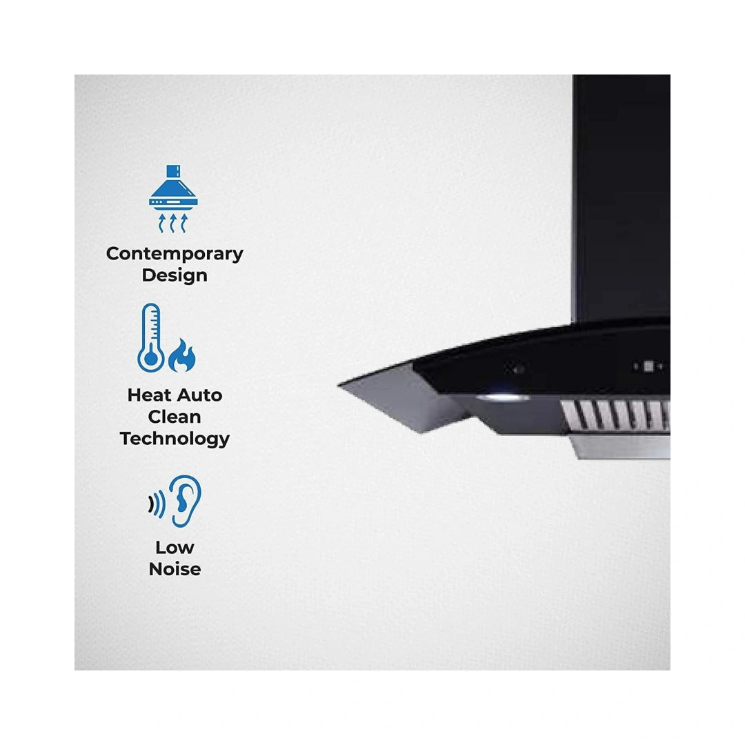 Elica Auto Clean Wall Mounted Chimney | Suction 1500 M3/HR | 3 Speed Motion Sensor | Heat Auto Clean Technology