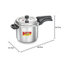 Prestige Svachh Deluxe Alpha 5.5 Litre Stainless Steel Outer Lid Pressure Cooker | Unique Pressure Indicator | Controlled Gasket-Release System