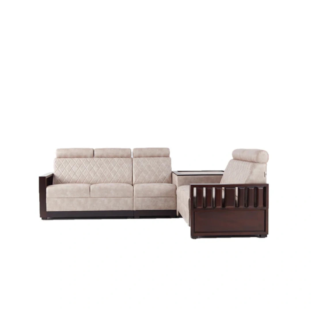 Goodwood Rustic Pro | RUBBER WOOD |  6-Seater | CORNER SOFA |