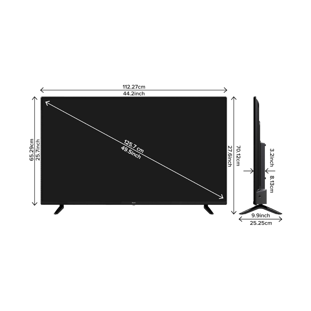 Redmi X Series 50 Inch - Dimensions
