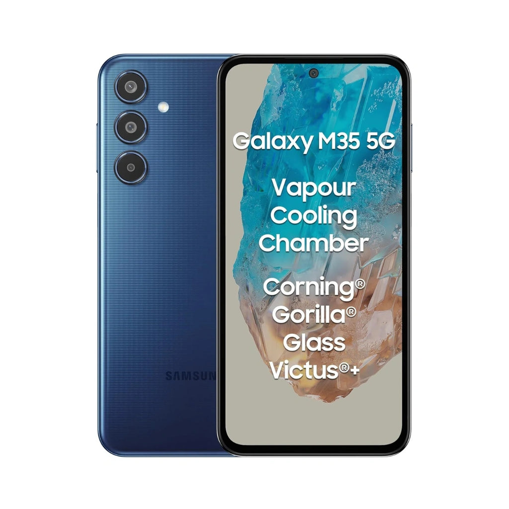 Samsung Galaxy M35 5G | Corning Gorilla Glass Victus+| AnTuTu Score 595K+ | Vapour Cooling Chamber | 6000mAh Battery | 120Hz Super AMOLED Display | 50MP Triple Camera | 13MP Front Camera