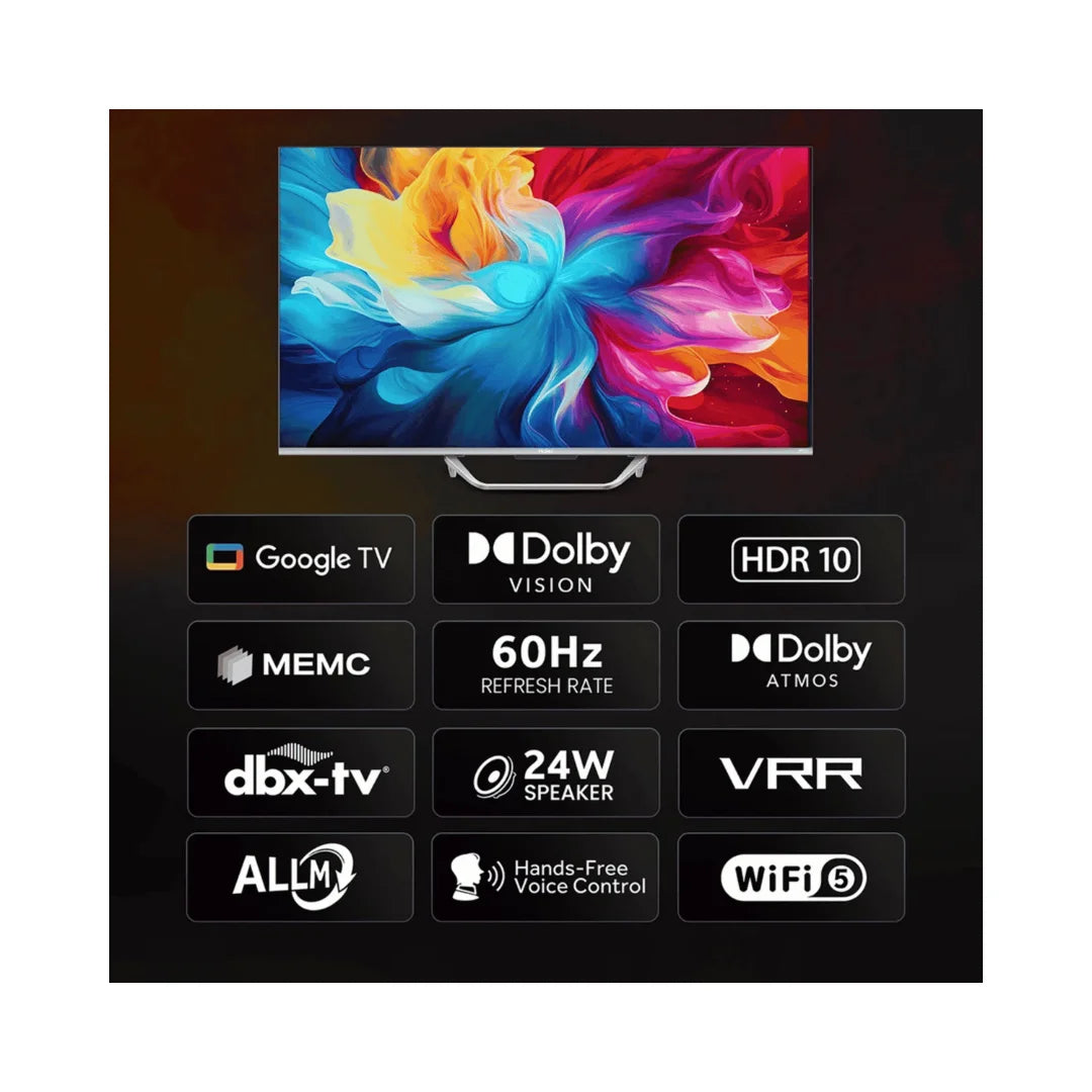Haier 85 inch (85S800QT) Smart TV | QLED Display | Google TV | Dolby Digital Decoder | Stereo Speaker Type