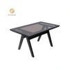 Goodwood Silcy 1+4 TW 4 Seater Dining Table Set | Rubber Wood | Table Top Material: Glass Top |