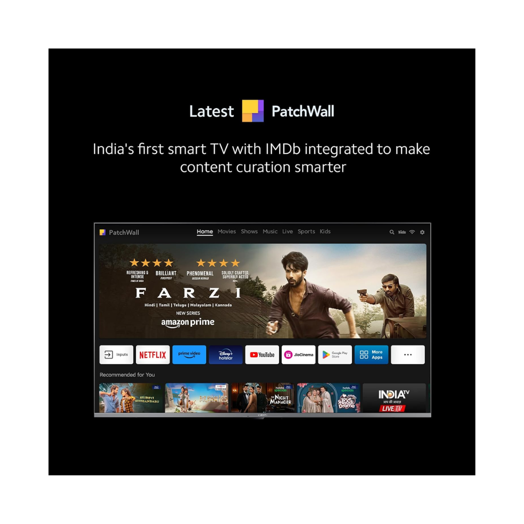Redmi X Pro 50 inch - Google Smart TV - PatchWall