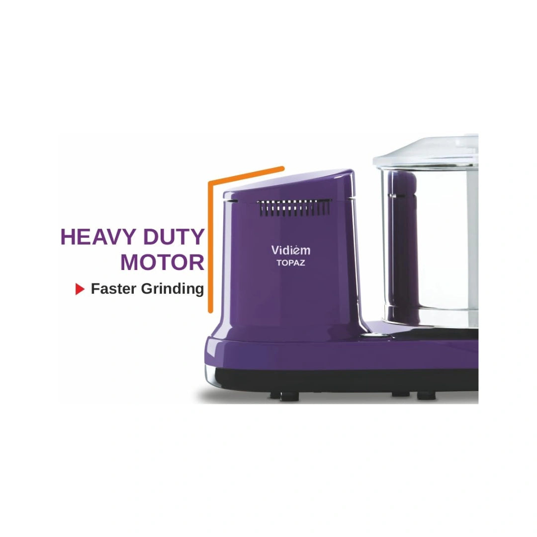 Vidiem Topaz Table Top Grinder |  Sturdy High Quality ABS Body |  2 Wiper Ensures Both Rollers Grind Uniformly