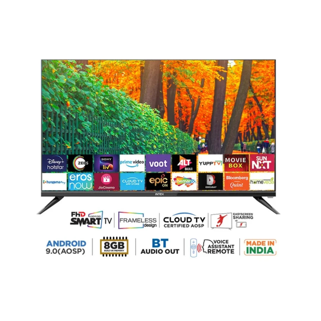 INTEX 43 inch SFF4312 DO LED TV | Full HD Display with 1920 x 1080 Resolution | Powerful Speakers with Supreme Sound | Quad-Core A53 CPU